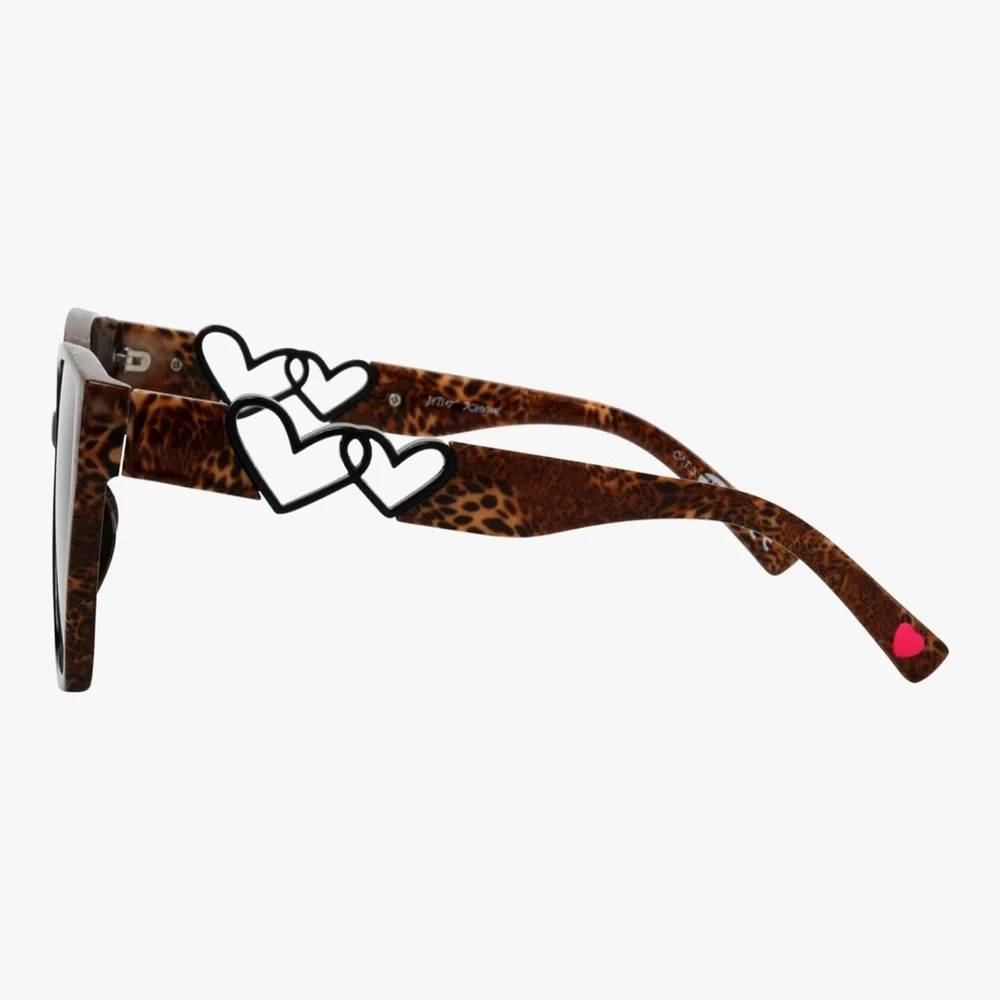 🆕 Betsey Johnson Women's Soul Shine Sunglasses Cateye, Leopard, 58 mm